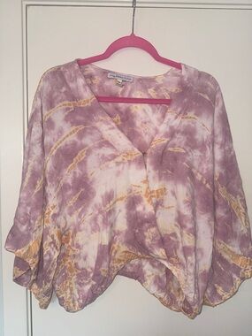 Young Fabulous & Broke Tia Top Orchid Tie Dye  Kimono M